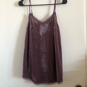 Purple velvet top